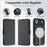 For iPhone Air Case Detachable 2 in 1 Leather Wallet Phone Cover Compatible with MagSafe - Black - 4