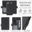 For iPhone Air Case Detachable 2 in 1 Leather Wallet Phone Cover Compatible with MagSafe - Black - 5