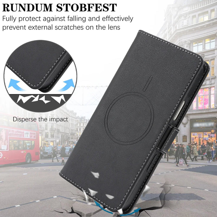 For iPhone 16 Pro Max Case Detachable 2 in 1 Leather Wallet Phone Cover Compatible with MagSafe - Black - 6
