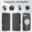For iPhone 16 Case Detachable 2 in 1 Leather Wallet Phone Cover Compatible with MagSafe - Black - 4