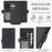 For iPhone 16 Case Detachable 2 in 1 Leather Wallet Phone Cover Compatible with MagSafe - Black - 5