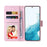 For Samsung Galaxy S23 PU Leather Shockproof Phone Stand Case Stylish Lacquered RFID Blocking Wallet Cover - Rose Flower - 2