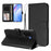 For Samsung Galaxy A57 5G Wallet Case RFID Blocking Calf Texture Leather Stand Phone Cover with Strap - Black - 3
