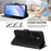 For Samsung Galaxy A37 5G / A36 5G / A56 5G Wallet Case RFID Blocking Calf Texture Leather Stand Phone Cover with Strap - Black - 4