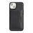 For iPhone 13 Kickstand Case Tri-fold Card Bag PU Leather Coated TPU Cover Compatible with MagSafe - Black - 2