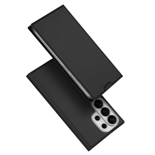 DUX DUCIS For Samsung Galaxy S26 Ultra Case  Skin Pro Series Leather Stand Cover Card Holder (Non-magnetic) - Black - 1