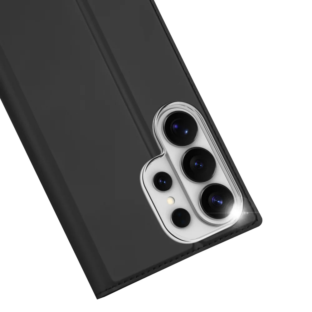 DUX DUCIS For Samsung Galaxy S26 Ultra Case  Skin Pro Series Leather Stand Cover Card Holder (Non-magnetic) - Black - 3