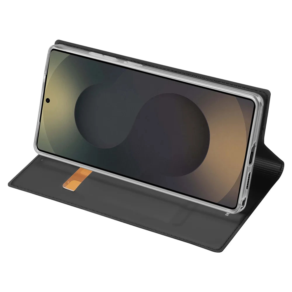 DUX DUCIS For Samsung Galaxy S26 Ultra Case  Skin Pro Series Leather Stand Cover Card Holder (Non-magnetic) - Black - 4