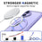 For iPhone 16 Case Rotating Kickstand Skin-touch TPU + PC Phone Cover Compatible with MagSafe - Lilac Purple - 2
