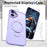 For iPhone 16 Case Rotating Kickstand Skin-touch TPU + PC Phone Cover Compatible with MagSafe - Lilac Purple - 4