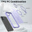 For iPhone 16 Case Rotating Kickstand Skin-touch TPU + PC Phone Cover Compatible with MagSafe - Lilac Purple - 5