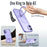 For iPhone 16 Case Rotating Kickstand Skin-touch TPU + PC Phone Cover Compatible with MagSafe - Lilac Purple - 6