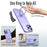 For iPhone 16 Pro Case Rotating Kickstand Skin-touch TPU + PC Phone Cover Compatible with MagSafe - Lilac Purple - 6