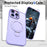 For iPhone 15 Pro Max Case Rotating Kickstand Skin-touch TPU + PC Phone Cover Compatible with MagSafe - Lilac Purple - 4