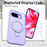 For Google Pixel 9a Case Rotating Kickstand Skin-touch TPU + PC Phone Cover Magnetic Case - Lilac Purple - 4