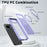 For Google Pixel 9a Case Rotating Kickstand Skin-touch TPU + PC Phone Cover Magnetic Case - Lilac Purple - 5