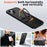 For iPhone 15 Case Compatible with MagSafe TPU + PC Phone Cover with Damping Rotating Stand - Black - 5