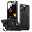 For iPhone 15 Pro Case Compatible with MagSafe TPU + PC Phone Cover with Damping Rotating Stand - Black - 1