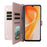 For Cubot P90 Leather Case Stand Wallet Phone Cover with Shoulder / Wrist Strap - Pink - 2