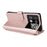 For Cubot P90 Leather Case Stand Wallet Phone Cover with Shoulder / Wrist Strap - Pink - 6
