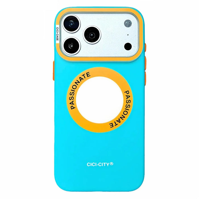 CICI-CITY For iPhone 17 Pro Case Compatible with MagSafe IMD Matte PC + TPU Cover with Detachable Camera Frame - Blue - 1