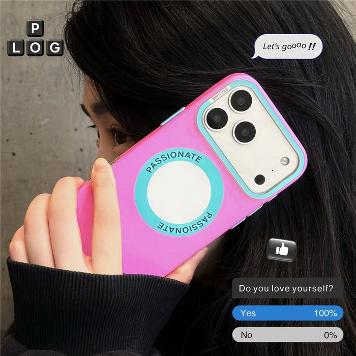 CICI-CITY For iPhone 17 Pro Case Compatible with MagSafe IMD Matte PC + TPU Cover with Detachable Camera Frame - Blue - 7