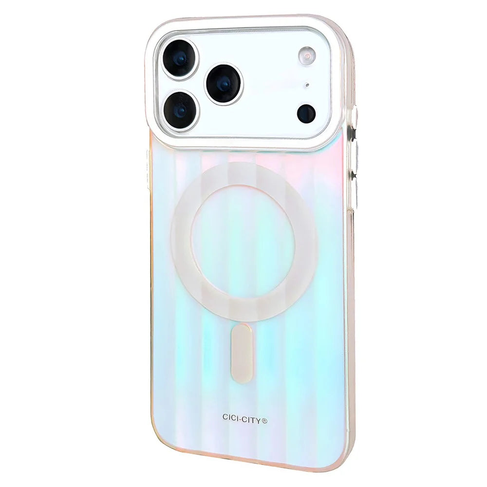 CICI-CITY For iPhone 17 Pro Case Compatible with MagSafe IMD Matte Gradient PC TPU Phone Cover - White - 1