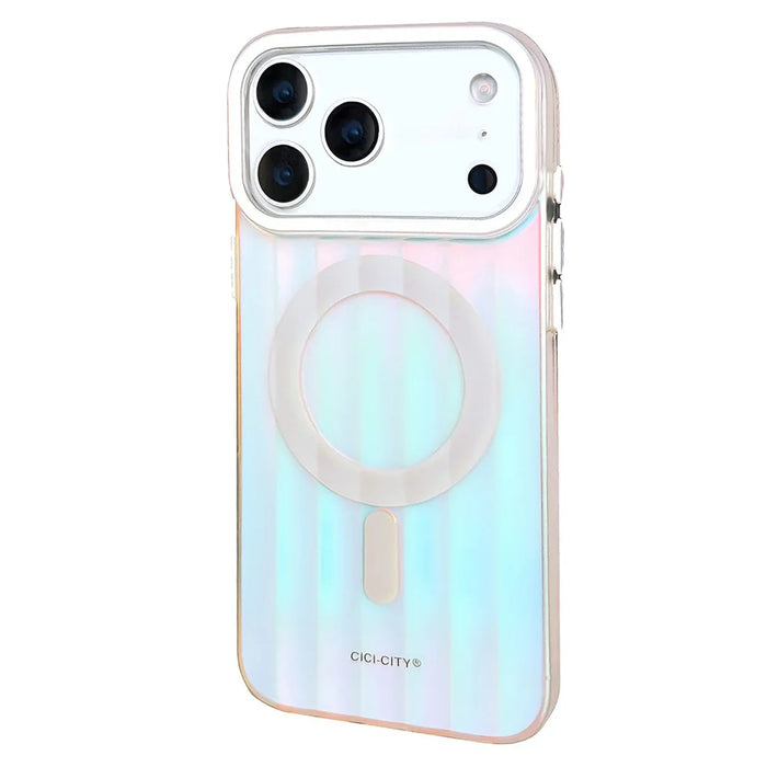 CICI-CITY For iPhone 17 Pro Case Compatible with MagSafe IMD Matte Gradient PC TPU Phone Cover - White - 1