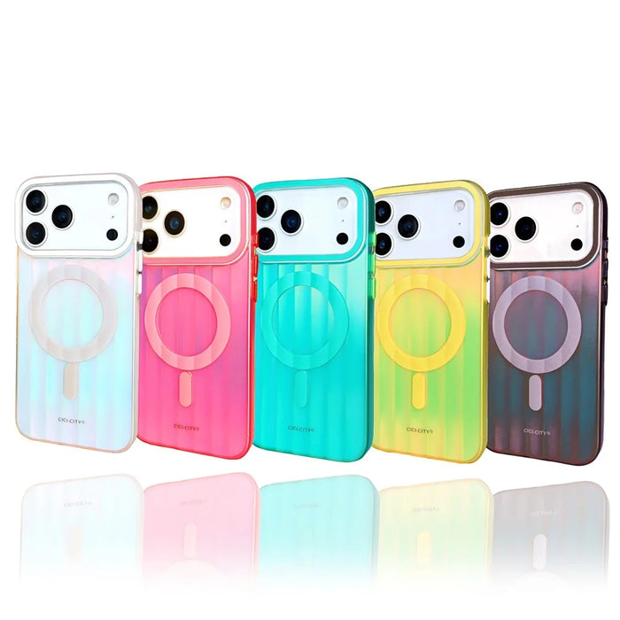 CICI-CITY For iPhone 17 Pro Case Compatible with MagSafe IMD Matte Gradient PC TPU Phone Cover - White - 2