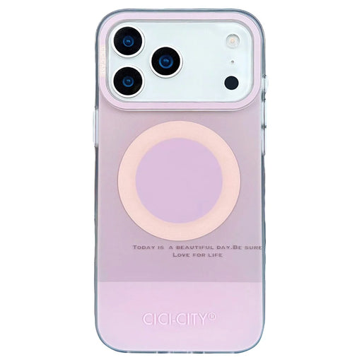 CICI-CITY For iPhone 17 Pro Case Compatible with MagSafe Macaron Color IMD PC + TPU Phone Cover - Grey - 1
