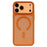 For iPhone 18 Pro Max / 17 Pro Max Case Compatible with MagSafe Precise Cutouts 2.5mm Clear PC TPU Phone Cover with AI Button - Orange - 1