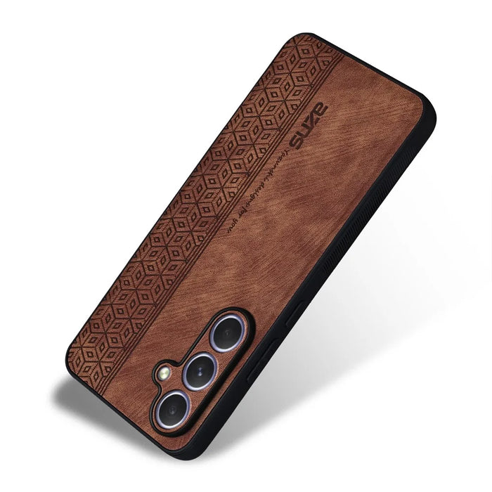 AZNS For Samsung Galaxy A37 5G Case PU Leather Covered TPU Phone Protective Cover - Brown - 3