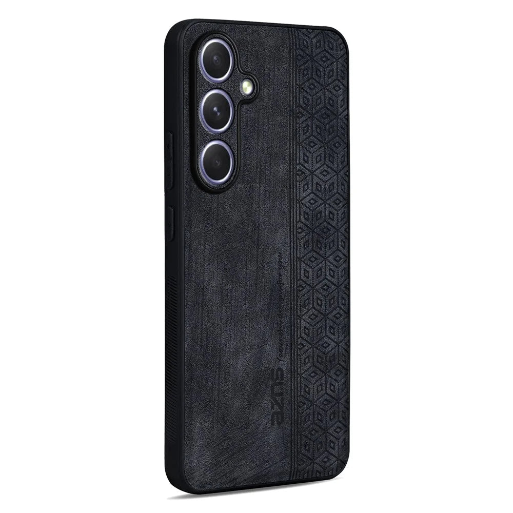 AZNS For Samsung Galaxy A57 5G Case PU Leather Covered TPU Phone Protective Cover - Black - 1