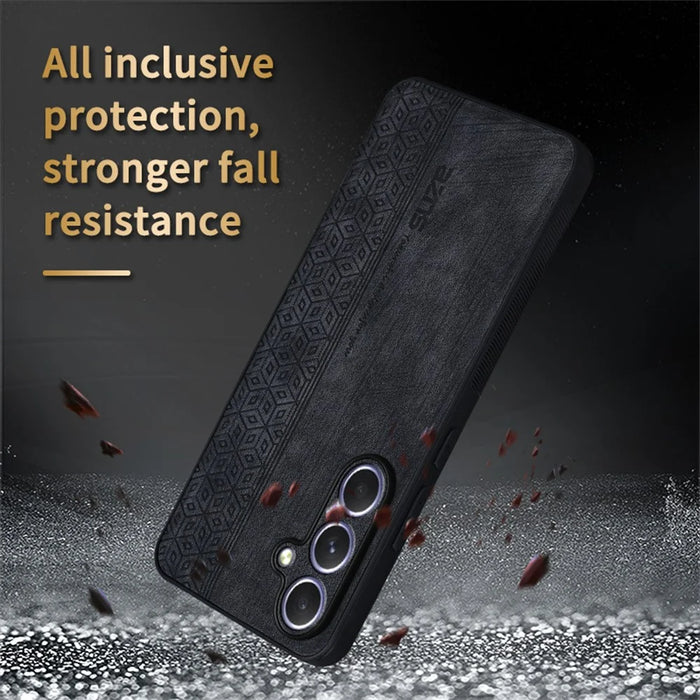 AZNS For Samsung Galaxy A57 5G Case PU Leather Covered TPU Phone Protective Cover - Black - 7