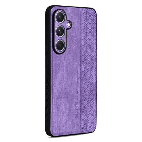 AZNS For Samsung Galaxy S26+ Case PU Leather Covered TPU Phone Protective Cover - Purple - 1
