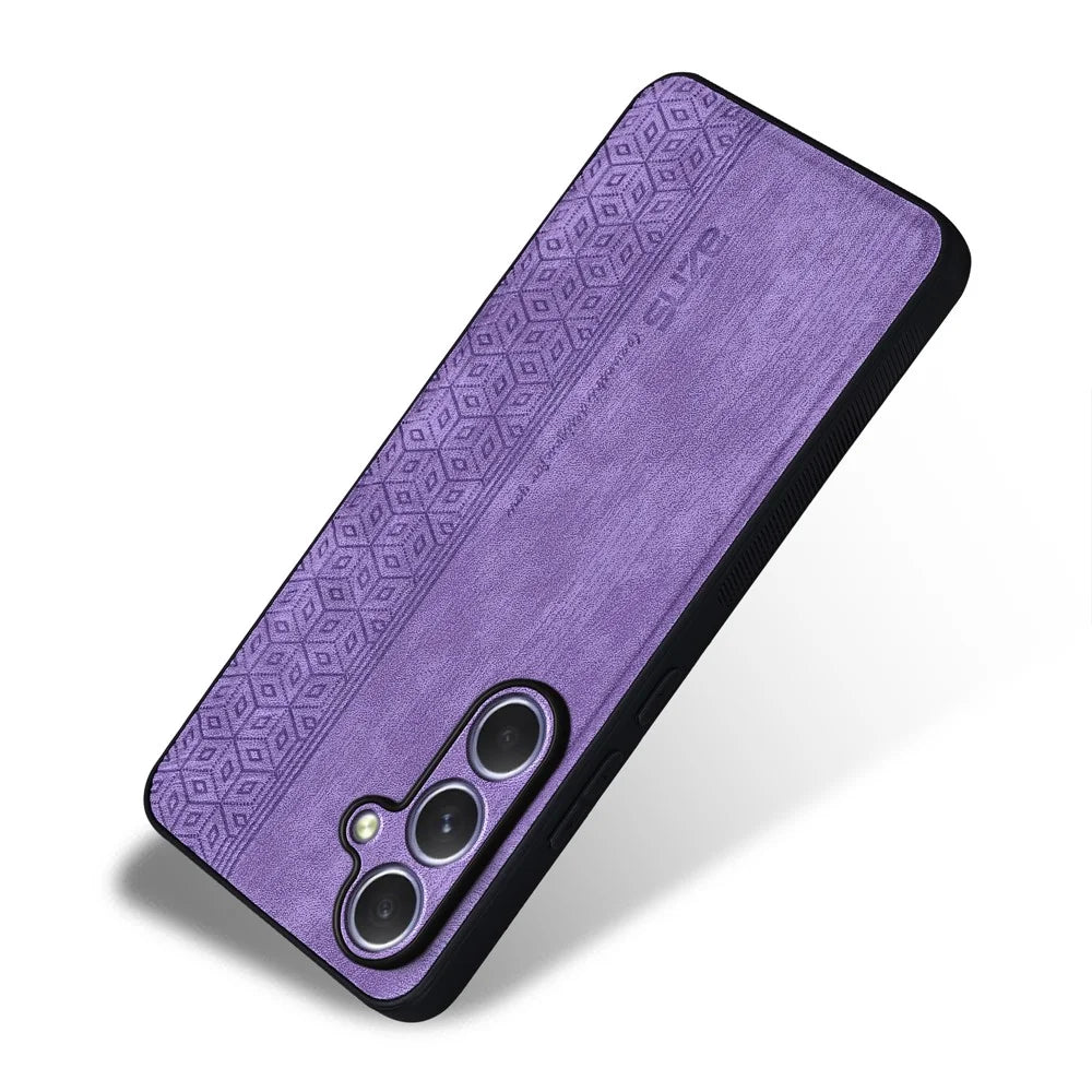 AZNS For Samsung Galaxy S26+ Case PU Leather Covered TPU Phone Protective Cover - Purple - 2