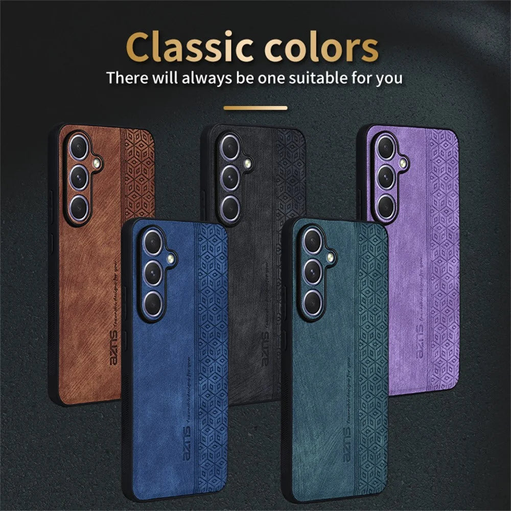 AZNS For Samsung Galaxy S26+ Case PU Leather Covered TPU Phone Protective Cover - Purple - 7