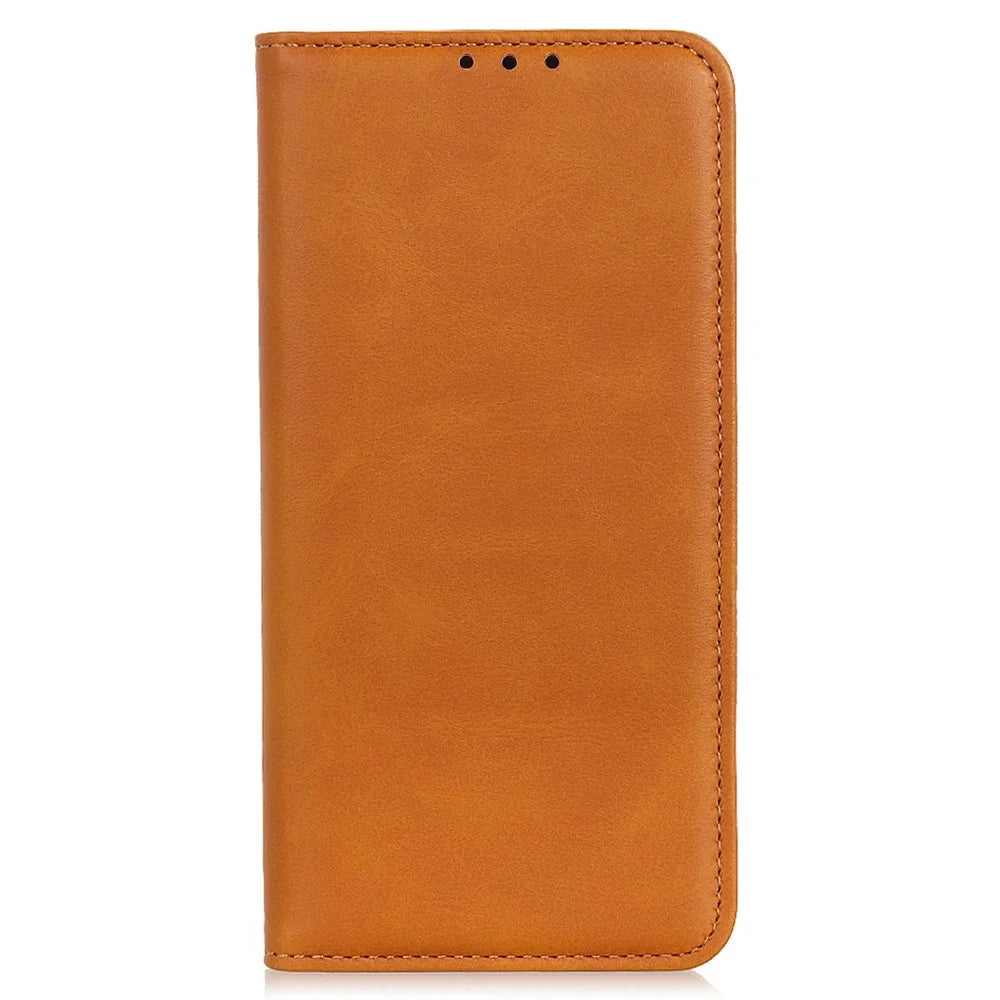 For Google Pixel 10a Case Split Leather Flip Wallet Phone Cover - Brown - 6