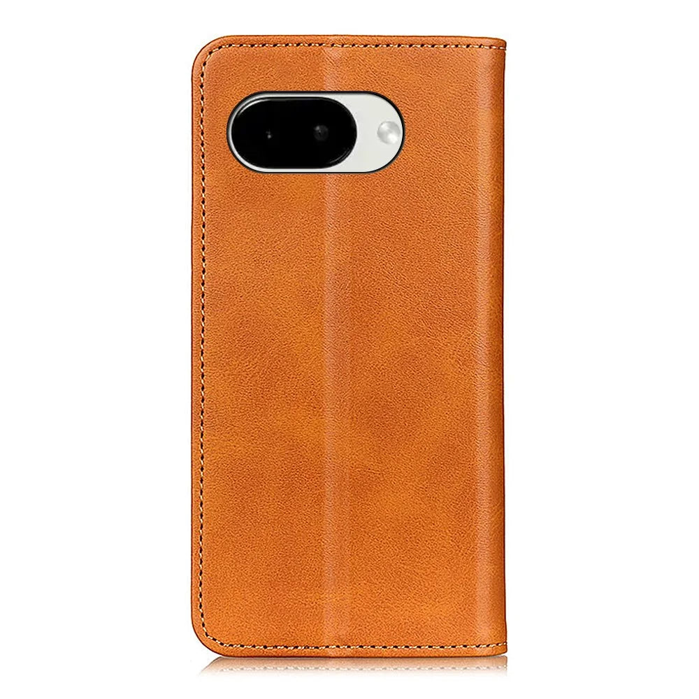 For Google Pixel 10a Case Split Leather Flip Wallet Phone Cover - Brown - 7