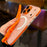For iPhone 17 Pro Case Compatible with MagSafe Corrugated Texture TPU PC Phone Cover with Adjustable Wrist Strap - Orange - 4