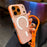 For iPhone 17 Pro Max Case Compatible with MagSafe Corrugated Texture TPU PC Phone Cover with Adjustable Wrist Strap - Orange - 2