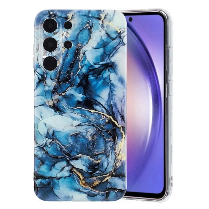 For Samsung Galaxy S26 Ultra Case Marble Pattern Painted TPU Phone Back Cover - Grey - 1