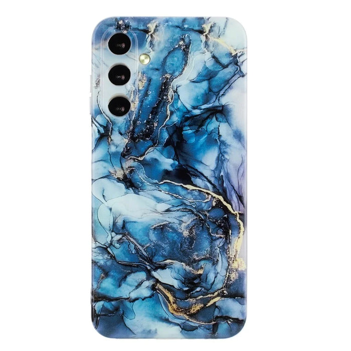 For Samsung Galaxy A37 5G Case Marble Pattern Painted TPU Phone Back Cover - Grey - 2