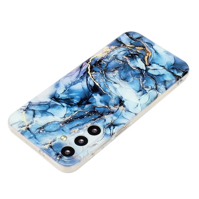 For Samsung Galaxy A37 5G Case Marble Pattern Painted TPU Phone Back Cover - Grey - 3