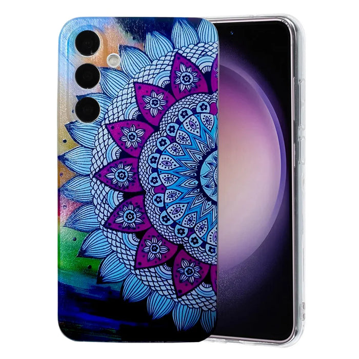 For Samsung Galaxy S26 Case Pattern Printing Cell Phone TPU Back Cover - Mandala Flower - 2