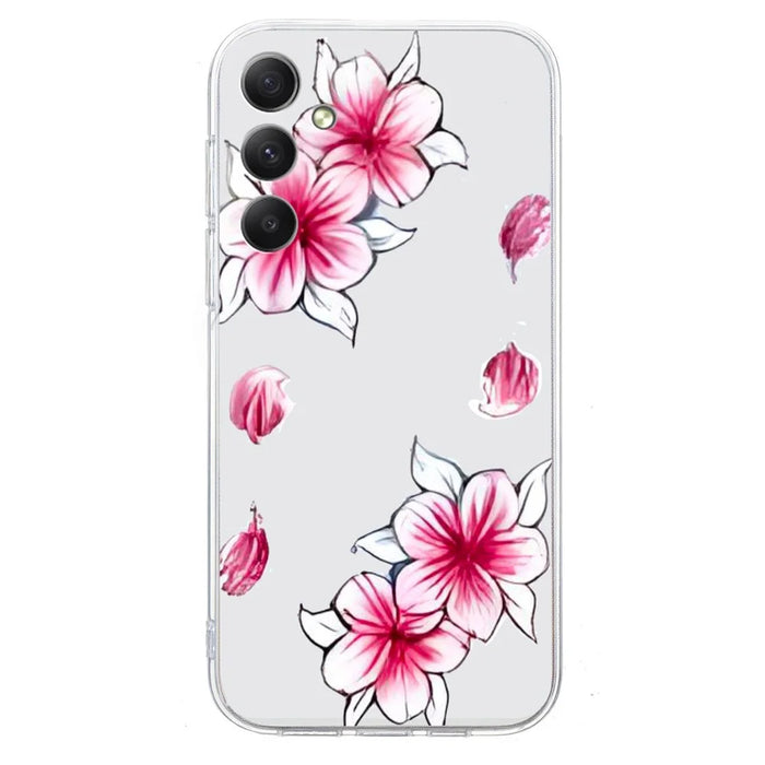 For Samsung Galaxy A57 5G Case Soft TPU Pattern Printing Phone Cover - Sakura - 1