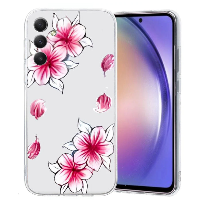 For Samsung Galaxy A57 5G Case Soft TPU Pattern Printing Phone Cover - Sakura - 2