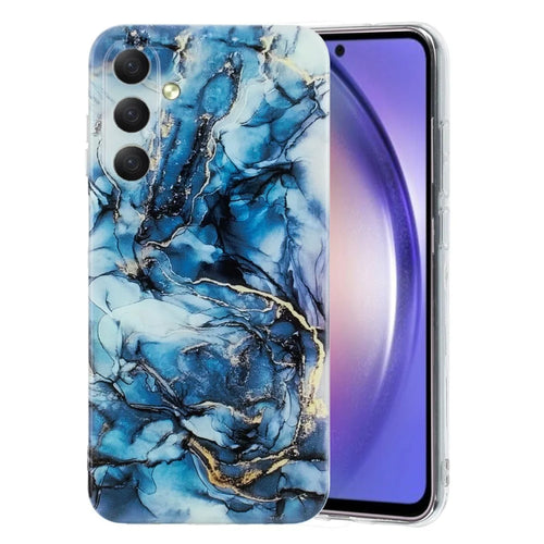 For Samsung Galaxy S26+ Case Marble Pattern Painted TPU Phone Back Cover - Grey - 1