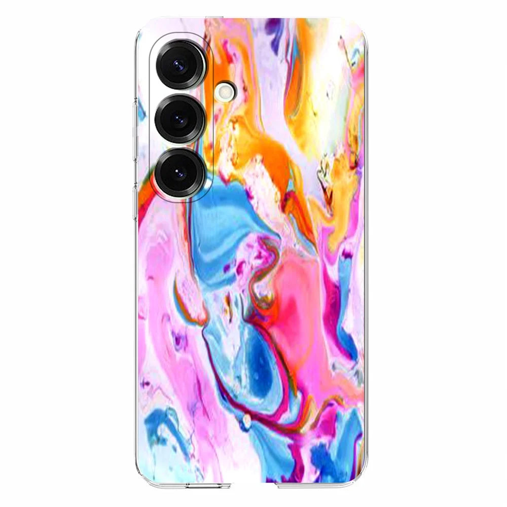 For Samsung Galaxy S26+ Case Marble Pattern Printing Soft TPU Phone Cover - Colorful - 1