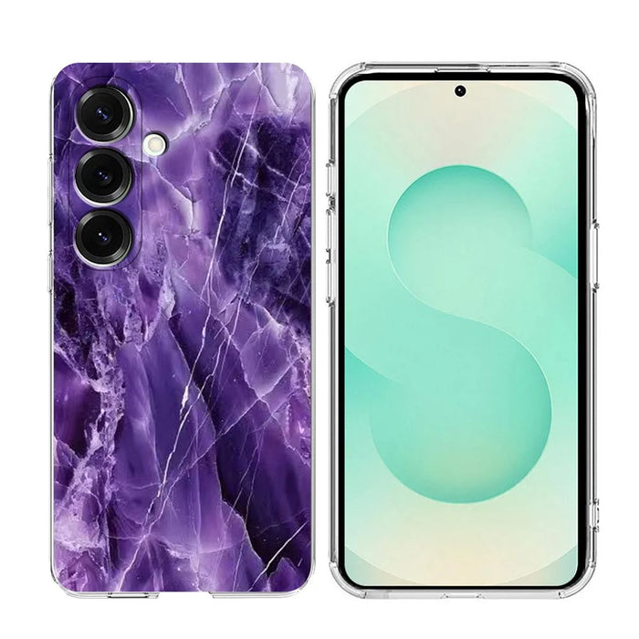 For Samsung Galaxy A37 5G Case Marble Pattern Printing Soft TPU Phone Cover - Purple - 2